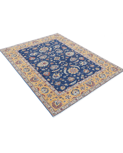 Ziegler 4' 11" X 6' 0" Hand Knotted Wool Rug 4' 11" X 6' 0" (150 X 183) / Blue / Wool