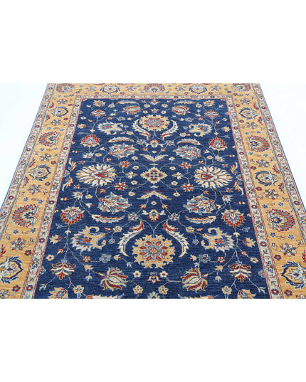 Ziegler 4' 11" X 6' 0" Hand Knotted Wool Rug 4' 11" X 6' 0" (150 X 183) / Blue / Wool