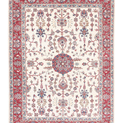 Ziegler 4' 10" X 6' 5" Hand Knotted Wool Rug 4' 10" X 6' 5" (147 X 196) / Ivory / Wool