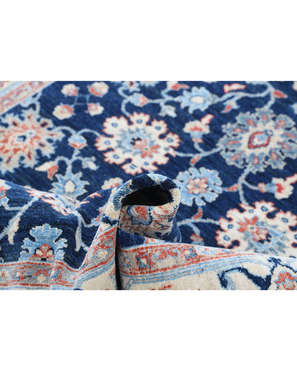 Ziegler 4' 4" X 6' 5" Hand Knotted Wool Rug 4' 4" X 6' 5" (132 X 196) / Blue / Wool
