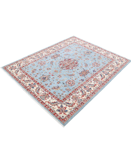 Ziegler 5' 0" X 6' 4" Hand Knotted Wool Rug 5' 0" X 6' 4" (152 X 193) / Blue / Wool