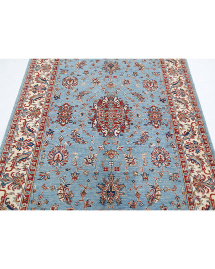 Ziegler 5' 0" X 6' 4" Hand Knotted Wool Rug 5' 0" X 6' 4" (152 X 193) / Blue / Wool