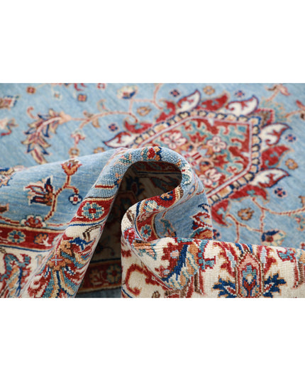 Ziegler 5' 0" X 6' 4" Hand Knotted Wool Rug 5' 0" X 6' 4" (152 X 193) / Blue / Wool