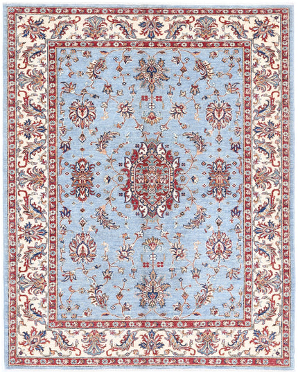 Ziegler 5' 0" X 6' 4" Hand Knotted Wool Rug 5' 0" X 6' 4" (152 X 193) / Blue / Wool