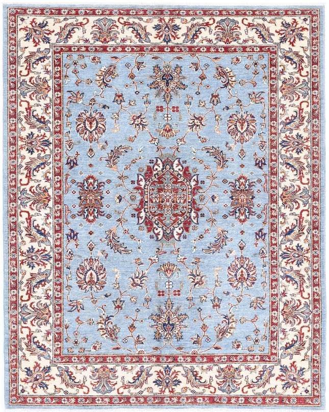 Ziegler 5' 0" X 6' 4" Hand Knotted Wool Rug 5' 0" X 6' 4" (152 X 193) / Blue / Wool