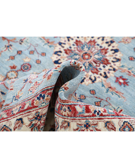 Ziegler 4' 10" X 6' 6" Hand Knotted Wool Rug 4' 10" X 6' 6" (147 X 198) / Blue / Wool