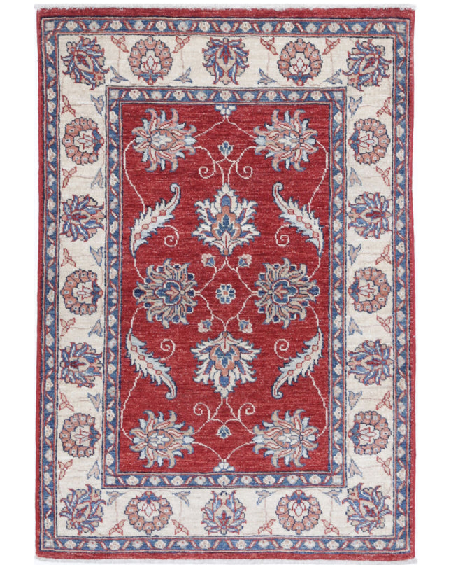 Ziegler 2' 8" X 3' 10" Hand Knotted Wool Rug 2' 8" X 3' 10" (81 X 117) / Red / Wool