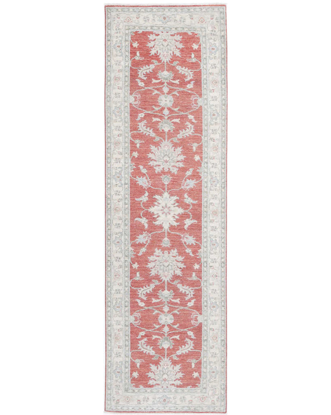Ziegler 2' 8" X 9' 7" Hand Knotted Wool Rug 2' 8" X 9' 7" (81 X 292) / Red / Wool