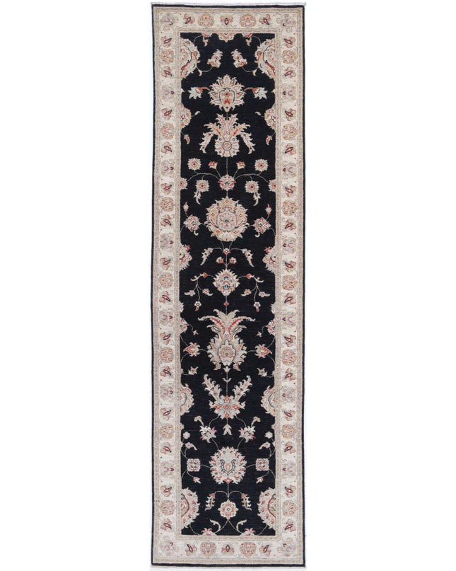 Ziegler 2' 6" X 10' 0" Hand Knotted Wool Rug 2' 6" X 10' 0" (76 X 305) / Black / Wool