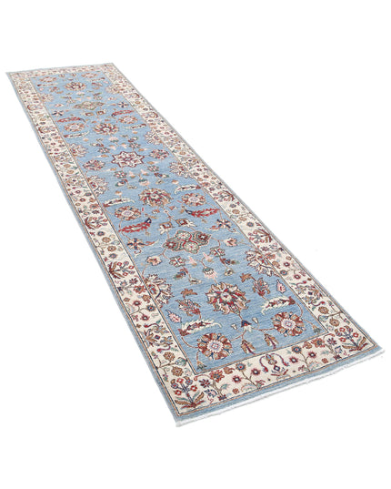 Ziegler 2' 7" X 9' 10" Hand Knotted Wool Rug 2' 7" X 9' 10" (79 X 300) / Blue / Wool