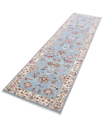 Ziegler 2' 7" X 9' 10" Hand Knotted Wool Rug 2' 7" X 9' 10" (79 X 300) / Blue / Wool