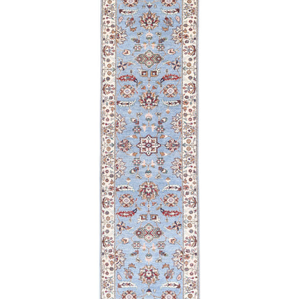 Ziegler 2' 7" X 9' 10" Hand Knotted Wool Rug 2' 7" X 9' 10" (79 X 300) / Blue / Wool