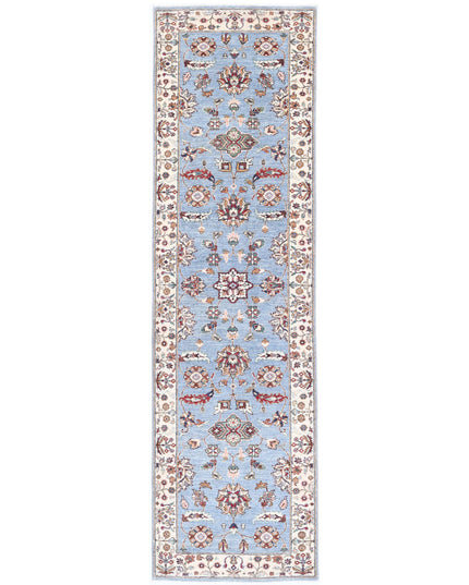 Ziegler 2' 7" X 9' 10" Hand Knotted Wool Rug 2' 7" X 9' 10" (79 X 300) / Blue / Wool