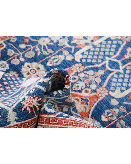 Ziegler 4' 0" X 5' 9" Hand Knotted Wool Rug 4' 0" X 5' 9" (122 X 175) / Blue / Wool