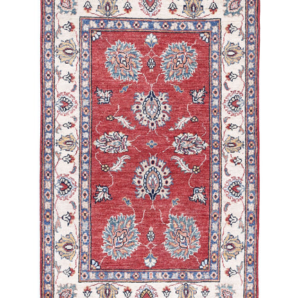 Ziegler 2' 7" X 4' 4" Hand Knotted Wool Rug 2' 7" X 4' 4" (79 X 132) / Red / Wool