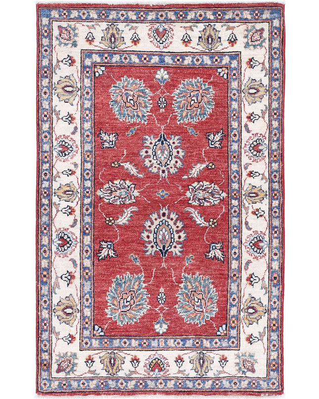 Ziegler 2' 7" X 4' 4" Hand Knotted Wool Rug 2' 7" X 4' 4" (79 X 132) / Red / Wool
