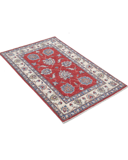 Ziegler 2' 9" X 4' 3" Hand Knotted Wool Rug 2' 9" X 4' 3" (84 X 130) / Red / Wool