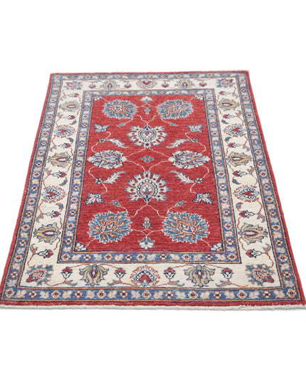 Ziegler 2' 9" X 4' 3" Hand Knotted Wool Rug 2' 9" X 4' 3" (84 X 130) / Red / Wool