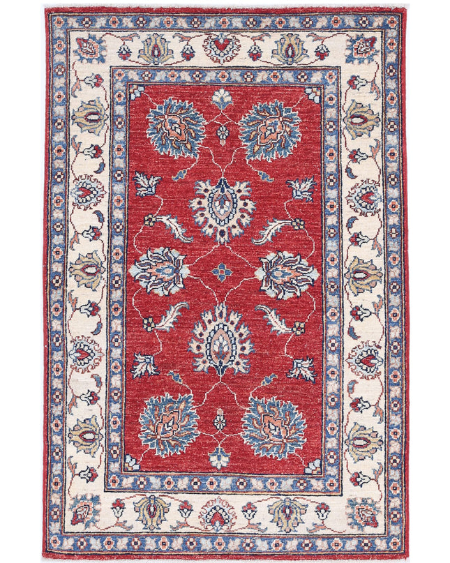Ziegler 2' 9" X 4' 3" Hand Knotted Wool Rug 2' 9" X 4' 3" (84 X 130) / Red / Wool