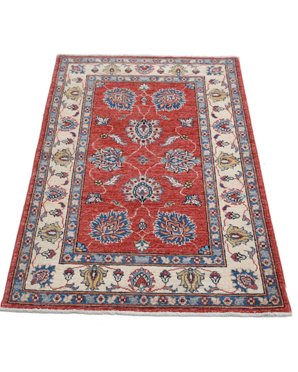 Ziegler 2' 7" X 4' 2" Hand Knotted Wool Rug 2' 7" X 4' 2" (79 X 127) / Red / Wool