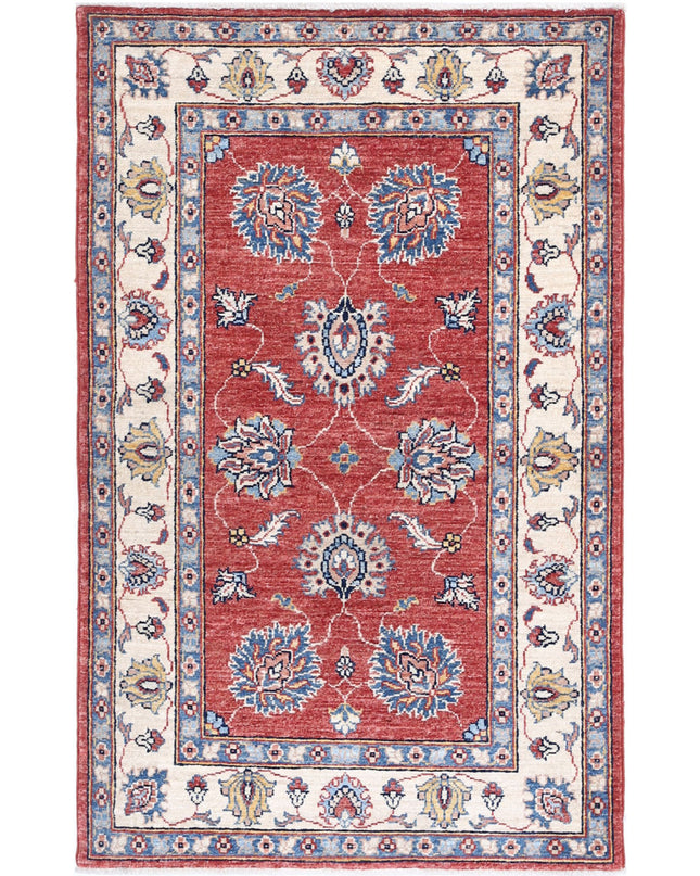 Ziegler 2' 7" X 4' 2" Hand Knotted Wool Rug 2' 7" X 4' 2" (79 X 127) / Red / Wool