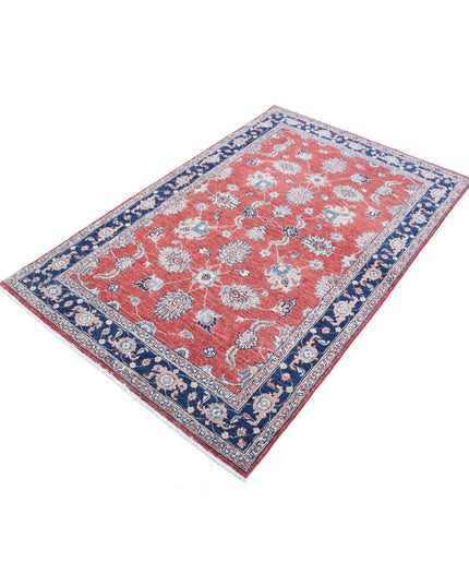 Ziegler 3' 9" X 6' 0" Hand Knotted Wool Rug 3' 9" X 6' 0" (114 X 183) / Red / Wool