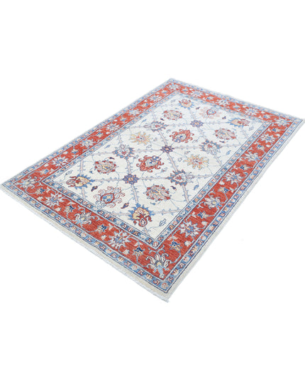 Ziegler 3' 10" X 5' 10" Hand Knotted Wool Rug 3' 10" X 5' 10" (117 X 178) / Ivory / Wool