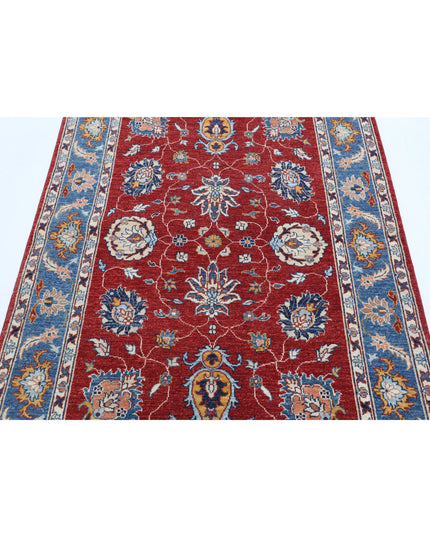 Ziegler 4' 0" X 5' 10" Hand Knotted Wool Rug 4' 0" X 5' 10" (122 X 178) / Red / Wool
