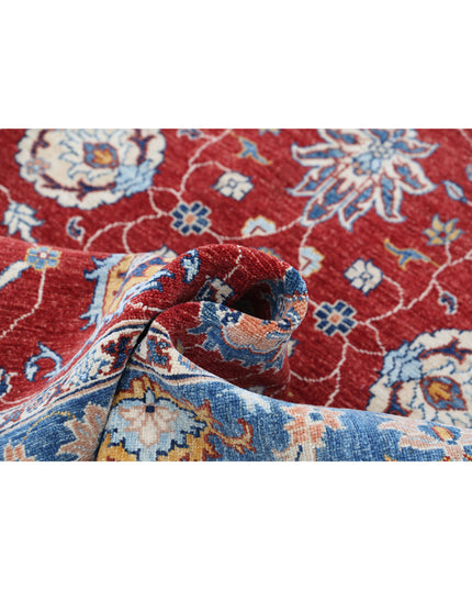 Ziegler 4' 0" X 5' 10" Hand Knotted Wool Rug 4' 0" X 5' 10" (122 X 178) / Red / Wool