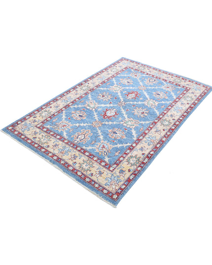 Ziegler 3' 10" X 6' 0" Hand Knotted Wool Rug 3' 10" X 6' 0" (117 X 183) / Blue / Wool