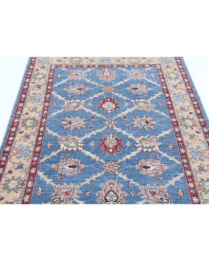 Ziegler 3' 10" X 6' 0" Hand Knotted Wool Rug 3' 10" X 6' 0" (117 X 183) / Blue / Wool