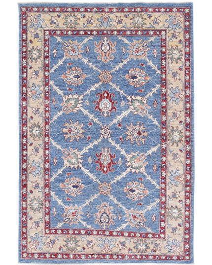 Ziegler 3' 10" X 6' 0" Hand Knotted Wool Rug 3' 10" X 6' 0" (117 X 183) / Blue / Wool