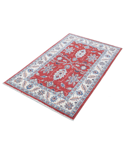 Ziegler 3' 1" X 4' 11" Hand Knotted Wool Rug 3' 1" X 4' 11" (94 X 150) / Red / Wool