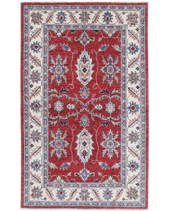 Ziegler 3' 1" X 4' 11" Hand Knotted Wool Rug 3' 1" X 4' 11" (94 X 150) / Red / Wool