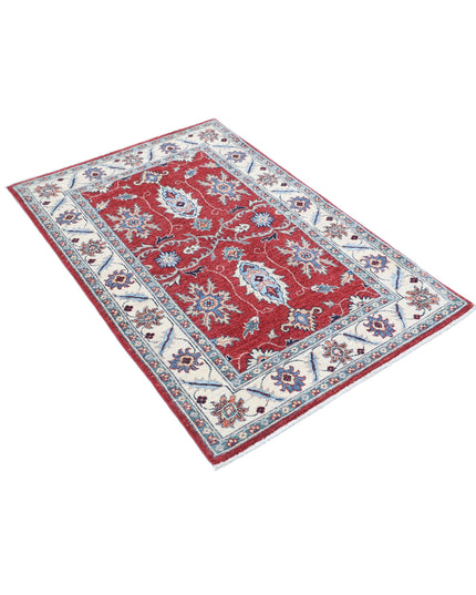 Ziegler 3' 1" X 4' 8" Hand Knotted Wool Rug 3' 1" X 4' 8" (94 X 142) / Red / Wool