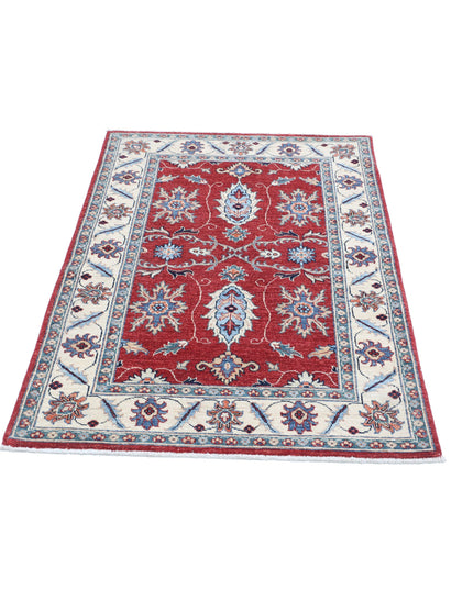 Ziegler 3' 1" X 4' 8" Hand Knotted Wool Rug 3' 1" X 4' 8" (94 X 142) / Red / Wool
