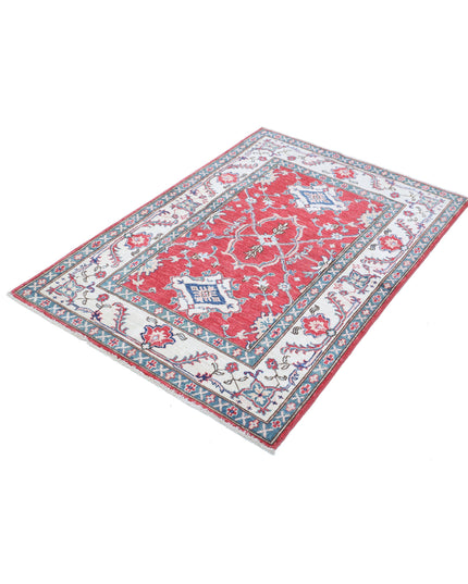 Ziegler 3' 4" X 4' 8" Hand Knotted Wool Rug 3' 4" X 4' 8" (101 X 142) / Red / Wool
