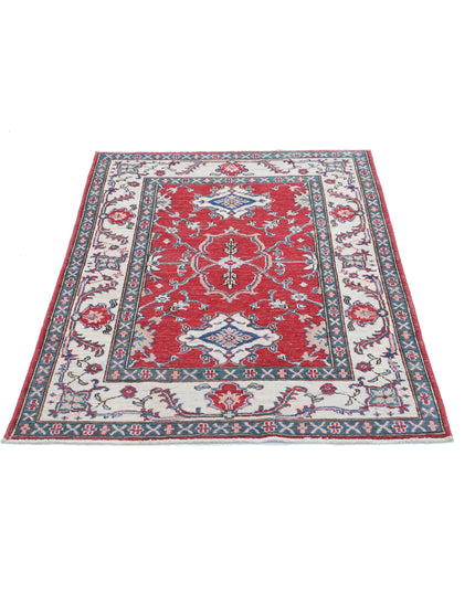 Ziegler 3' 4" X 4' 8" Hand Knotted Wool Rug 3' 4" X 4' 8" (101 X 142) / Red / Wool