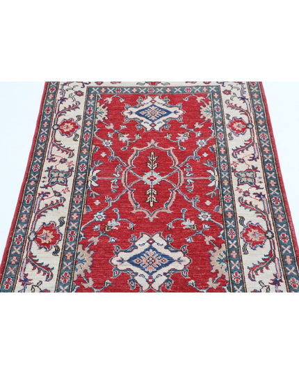 Ziegler 3' 4" X 4' 8" Hand Knotted Wool Rug 3' 4" X 4' 8" (101 X 142) / Red / Wool