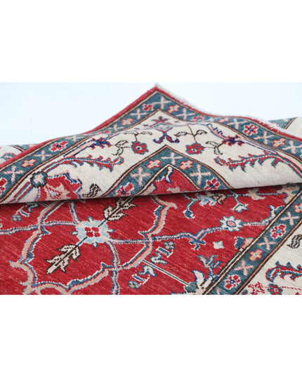 Ziegler 3' 4" X 4' 8" Hand Knotted Wool Rug 3' 4" X 4' 8" (101 X 142) / Red / Wool