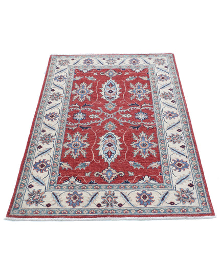 Ziegler 3' 0" X 4' 8" Hand Knotted Wool Rug 3' 0" X 4' 8" (91 X 142) / Red / Wool