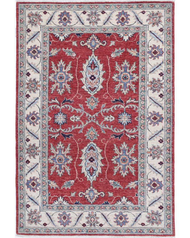 Ziegler 3' 0" X 4' 8" Hand Knotted Wool Rug 3' 0" X 4' 8" (91 X 142) / Red / Wool