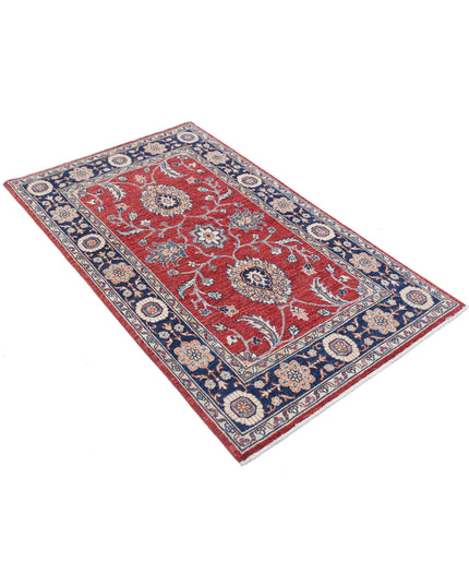 Ziegler 3' 1" X 5' 2" Hand Knotted Wool Rug 3' 1" X 5' 2" (94 X 158) / Red / Wool