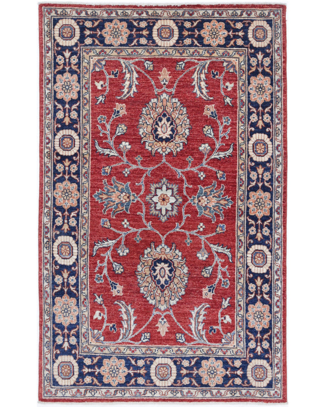 Ziegler 3' 1" X 5' 2" Hand Knotted Wool Rug 3' 1" X 5' 2" (94 X 158) / Red / Wool