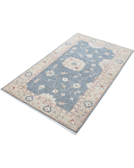 Ziegler 3' 0" X 5' 0" Hand Knotted Wool Rug 3' 0" X 5' 0" (91 X 152) / Grey / Wool
