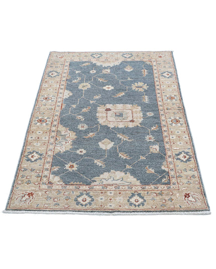 Ziegler 3' 0" X 5' 0" Hand Knotted Wool Rug 3' 0" X 5' 0" (91 X 152) / Grey / Wool