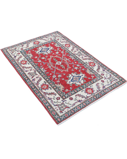 Ziegler 3' 2" X 4' 8" Hand Knotted Wool Rug 3' 2" X 4' 8" (97 X 142) / Red / Wool