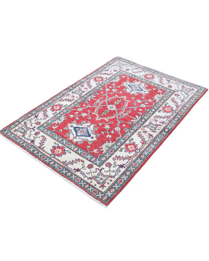 Ziegler 3' 2" X 4' 8" Hand Knotted Wool Rug 3' 2" X 4' 8" (97 X 142) / Red / Wool