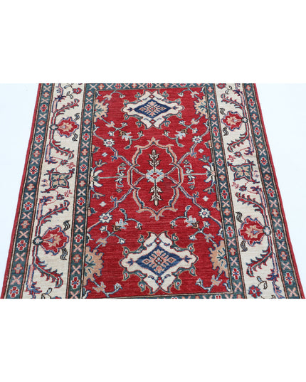 Ziegler 3' 2" X 4' 8" Hand Knotted Wool Rug 3' 2" X 4' 8" (97 X 142) / Red / Wool