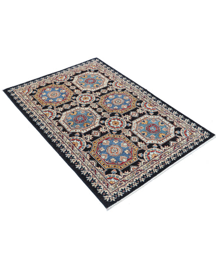 Ziegler 3' 3" X 4' 8" Hand Knotted Wool Rug 3' 3" X 4' 8" (99 X 142) / Black / Wool